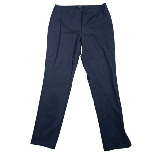 Lafayette 148 -1321 New York Women's Navy‎ Blue Mid Rise Trouser Pants Size 2 - Picture 1 of 6